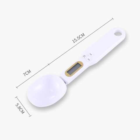 Mini waga łyżkowa Cyfrowa waga kuchenna Elektroniczna waga spożywcza LCD 0,1-500g Mąka do gotowania Mleko Kawa w proszku Łyżka do pomiaru masy